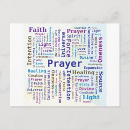 Prayer Word Cloud Multicolored Briefkaart
