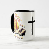Prayer zal de koffie-Mok veranderen Mok (Voorkant links)
