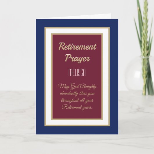 Prayerkaart voor prachtige Custom Retiree Feestdagen Kaart (Voorkant)