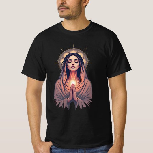 Prayers in the Shadows - Goth Madonna T-shirt (Voorkant)