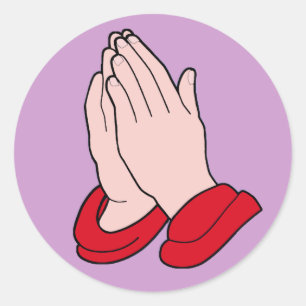 PRAYHANDEN RONDE STICKER