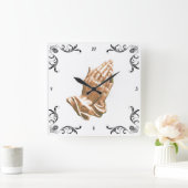 PRAYHANDEN VIERKANTE KLOK (Huis)