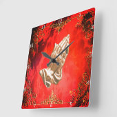 PRAYHANDEN VIERKANTE KLOK (Hoek)