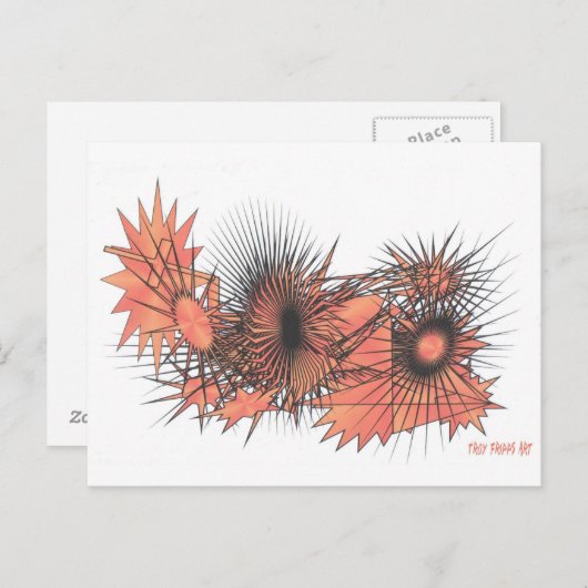 Praying Abstract Lady Briefkaart (Voorkant / Achterkant)