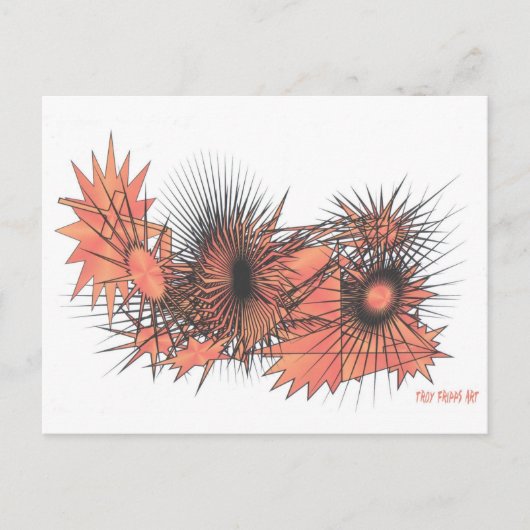 Praying Abstract Lady Briefkaart (Voorkant)