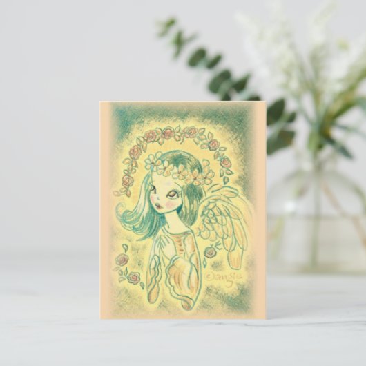 Praying Angel Briefkaart (Staand voorkant)