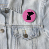 Praying Angel Button Badge (In situ)