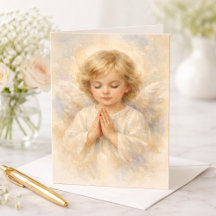 Praying Angel Child Watercolor Religious
