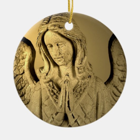 Praying Angel Keramisch Ornament (Voorkant)
