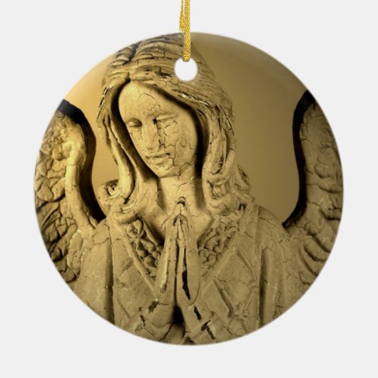 Praying Angel Keramisch Ornament (Achterkant)