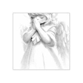 Praying Angel Little Girl Wings Rubberstempel (Afrduk)