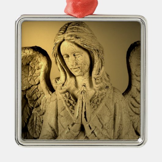 Praying Angel Metalen Ornament (Voorkant)