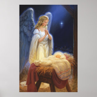 Praying angel poster