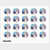 Praying Angel Ronde Sticker (Vel)