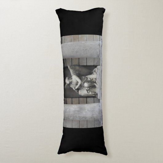 Praying Angel Sculpture Lichaamskussen (Voorkant Verticaal)