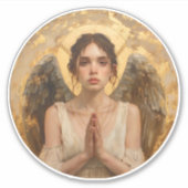 Praying angel sticker (Voorkant)