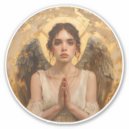 Praying angel sticker (Voorkant)