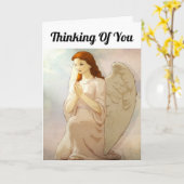 Praying Angel Wenskaart Kaart (Gele Bloem)