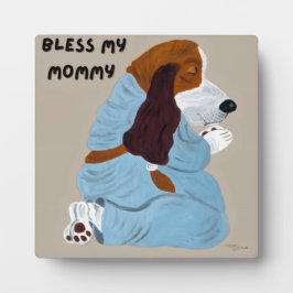 Praying Basset Hound Puppy, "Bless My Mommy" Fotoplaat