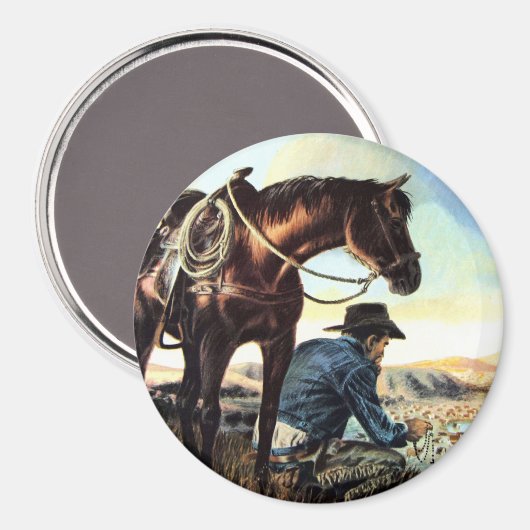 Praying Cowboy Magneet (Voorkant / Achterkant)