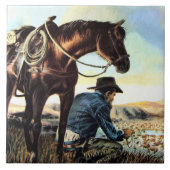 Praying Cowboy Tegeltje (Voorkant)