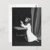  Praying Girl Briefkaart (Voorkant / Achterkant)