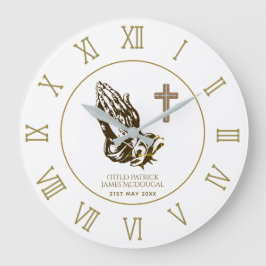 Praying Hands and Cross Personalized Church Faith Grote Klok