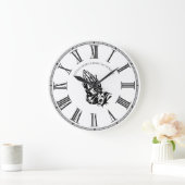 Praying Hands BlackWhite Personalized Church Faith Grote Klok (Huis)