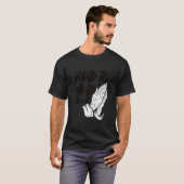 Praying Hands Christian Hand To Hand Combat T-shirt (Voorkant volledig)