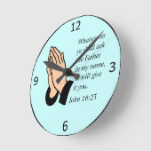Praying Hands Clock Ronde Klok (Hoek)