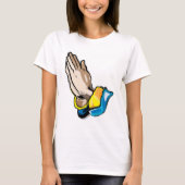 Praying Hands Dames Burnout T-Shirt (Voorkant)
