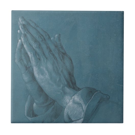 Praying Hands door Albrecht Durer Tegeltje (Voorkant)