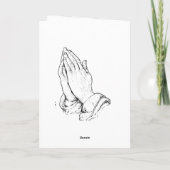 PRAYING_HANDS, EEN GEBED VOOR UW HET HELEN FEESTDAGEN KAART (Achterkant)