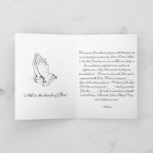 PRAYING_HANDS, EEN GEBED VOOR UW HET HELEN FEESTDAGEN KAART (Binnen)