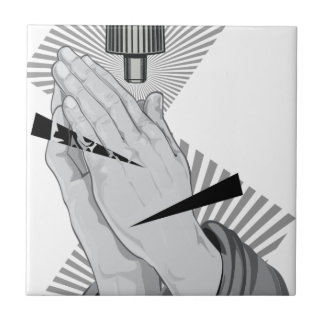 Praying Hands Graffiti Tegeltje