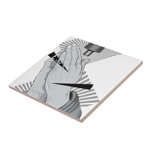 Praying Hands Graffiti Tegeltje (Zijkant)