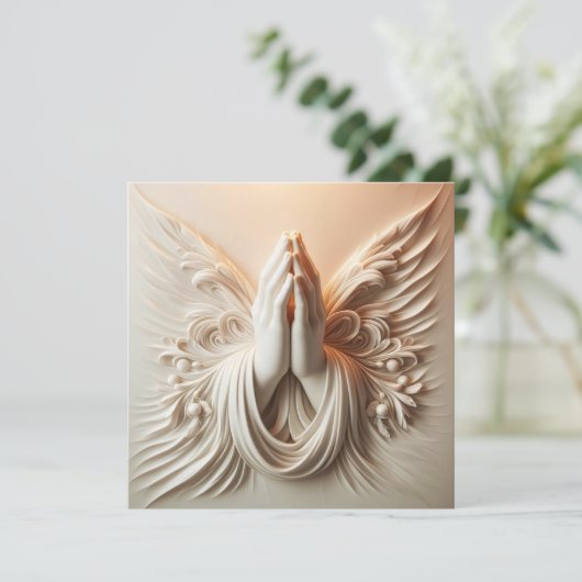 Praying Hands In Soft White Tones (Staand voorkant)