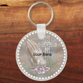 Praying Hands Rosary Sleutelhanger (Voorkant)