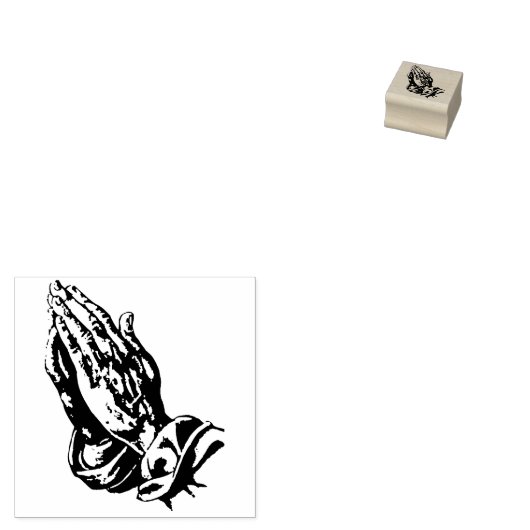 Praying Hands Rubber Stamp Rubberstempel (Gestempeld)