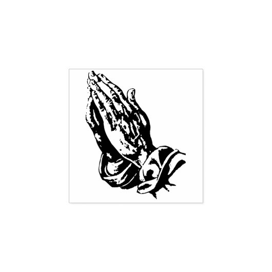Praying Hands Rubber Stamp Rubberstempel (Afrduk)