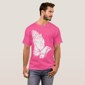 Praying Hands T - Cool Christelijk Religious Jesus T-shirt (Voorkant volledig)