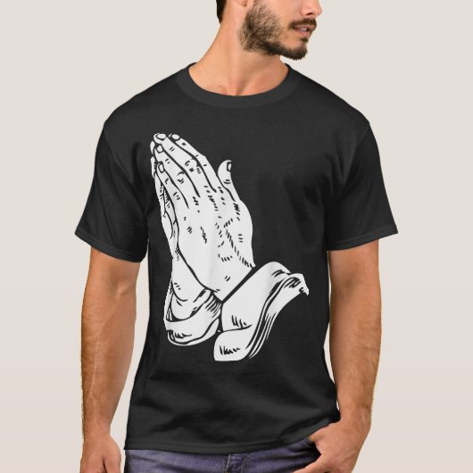Praying Hands T Shirt - Koel Christelijk religieus (Voorkant)