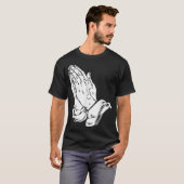 Praying Hands T Shirt - Koel Christelijk religieus (Voorkant volledig)