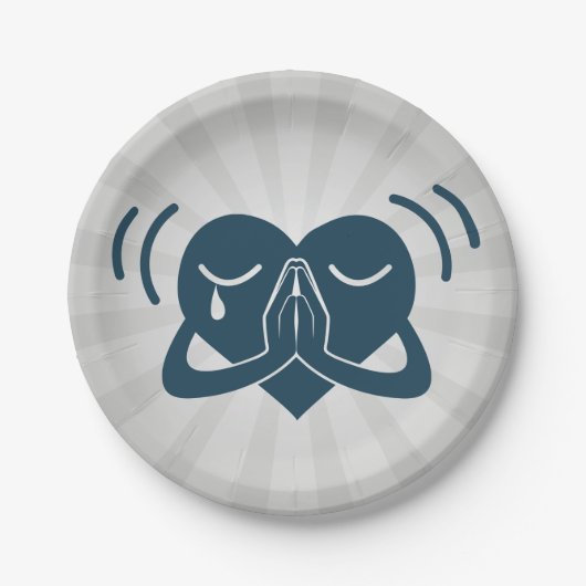 Praying Heart Papieren Bordje (Voorkant)