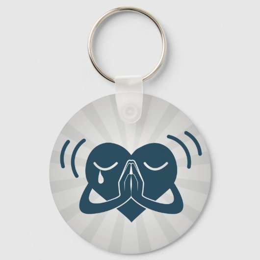 Praying Heart Sleutelhanger (Achterkant)