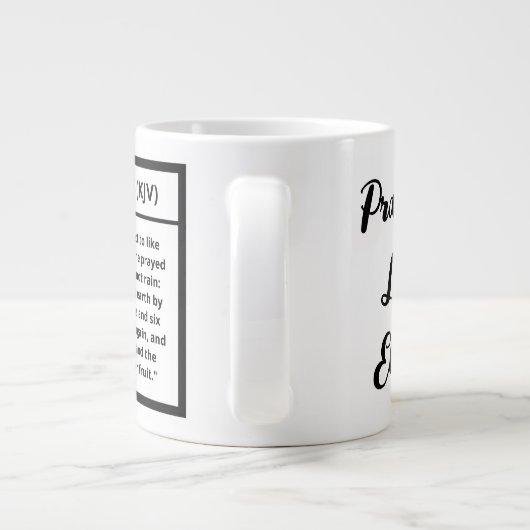 Praying like Elijah James 5:17-18 Scripture Quote Grote Koffiekop (Achterkant)