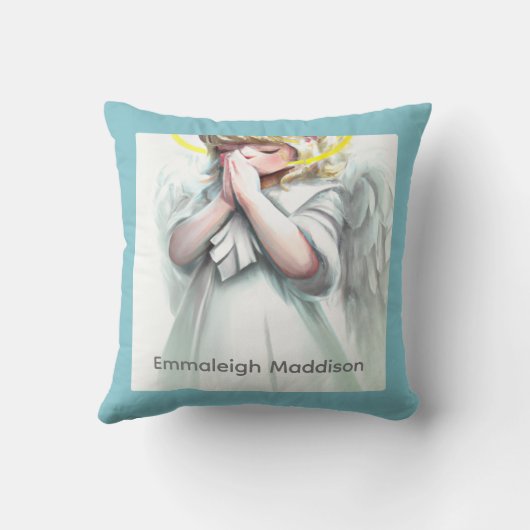 Praying Little Girl Angel Kussen (Achterkant)
