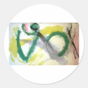 Praying Mantis Abstract Jeff Hankamer Artjunkhaus Ronde Sticker