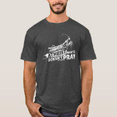 Praying Mantis Atheïst Schattigee Insect Gag T-shirt (Voorkant)