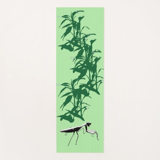 Praying Mantis Bamboo Oerwoud Yoga Mat (Voorkant)